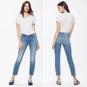 Mother Denim Rascal Ankle Snippet Straight Leg Jeans Well Played Size 27